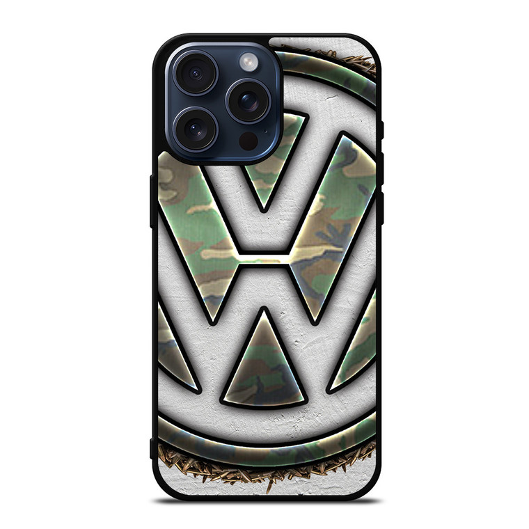 VOLKSWAGEN VW CAMO LOGO iPhone 15 Pro Max Case Cover