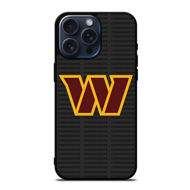 WASHINGTON COMMANDERS FOOTBALL TEXT iPhone 15 Pro Max Case Cover