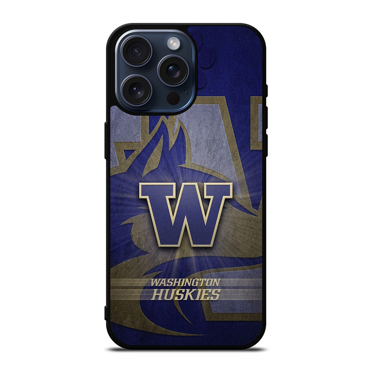 WASHINGTON HUSKIES FOOTBALL LOGO iPhone 15 Pro Max Case Cover