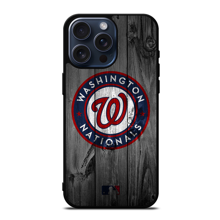 WASHINGTON NATIONALS BASEBALL MLB WOOD LOGO iPhone 15 Pro Max Case Cover
