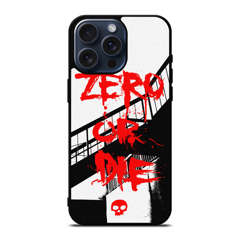 ZERO SKATEBOARDS SLOGAN iPhone 15 Pro Max Case Cover