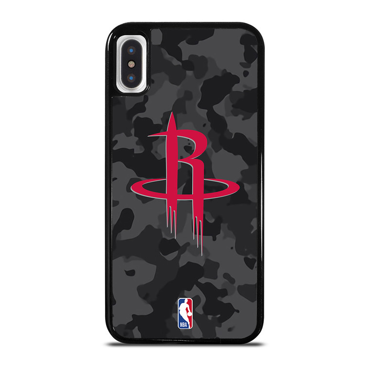 HOUSTON ROCKETS BLACK CAMO iPhone X / XS Case Cover