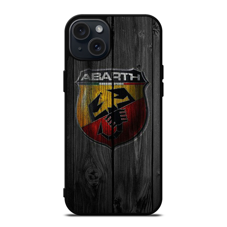 ABARTH CAR WOODEN LOGO iPhone 15 Plus Case Cover ABARTH CAR WOODEN LOGO iPhone 15 Plus Case Cover