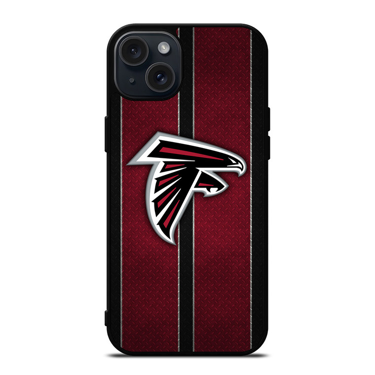 ATLANTA FALCONS NFL METAL STRIPE iPhone 15 Plus Case Cover