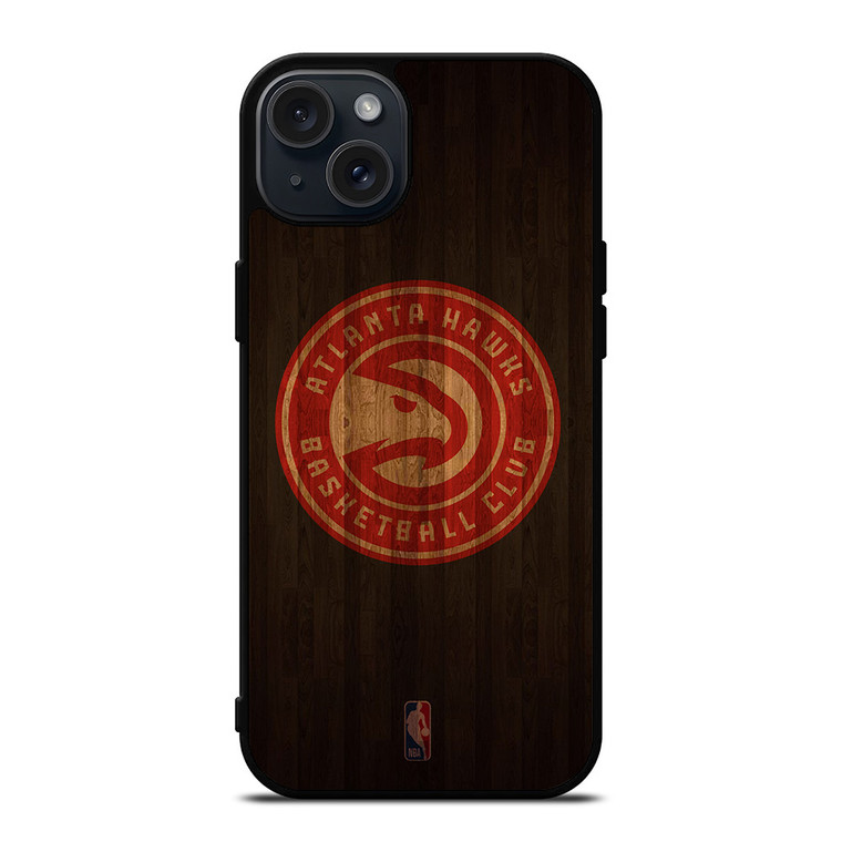 ATLANTA HAWKS BASKETBALL COURT NBA iPhone 15 Plus Case Cover