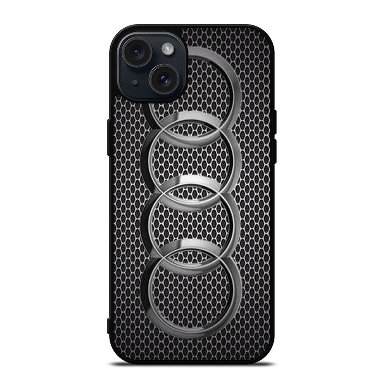 AUDI CAR METAL LOGO iPhone 15 Plus Case Cover