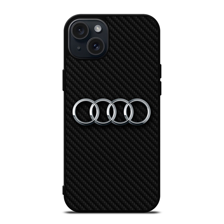 AUDI MOTOR CARBON FIBER iPhone 15 Plus Case Cover