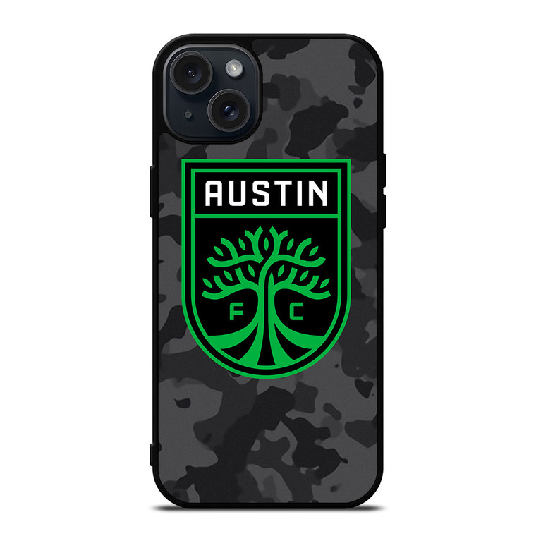 AUSTIN FC MLS BLACK CAMO iPhone 15 Plus Case Cover