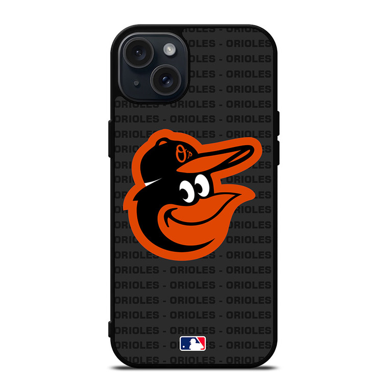 BALTIMORE ORIOLES BASEBALL BLACK iPhone 15 Plus Case Cover