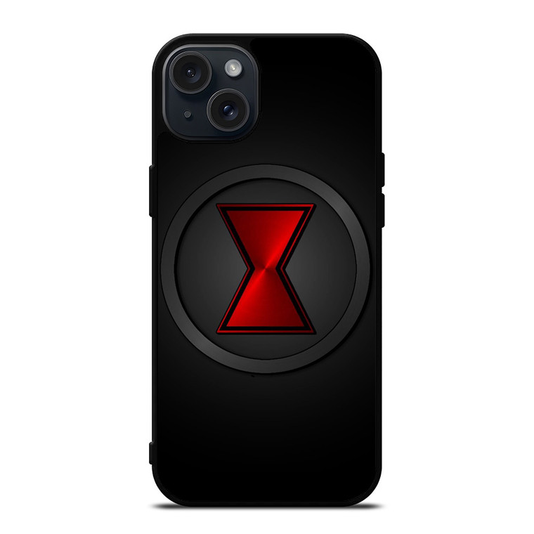 BLACK WIDOW METAL LOGO iPhone 15 Plus Case Cover