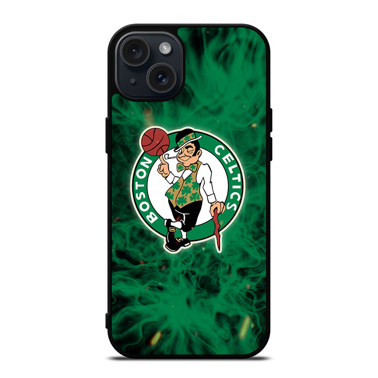 BOSTON CELTICS BASKETBALL NBA FIRE iPhone 15 Plus Case Cover