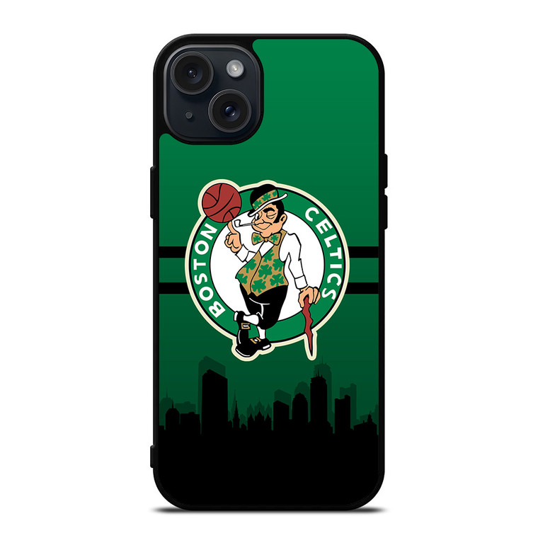 BOSTON CELTICS NBA SKYLINE iPhone 15 Plus Case Cover