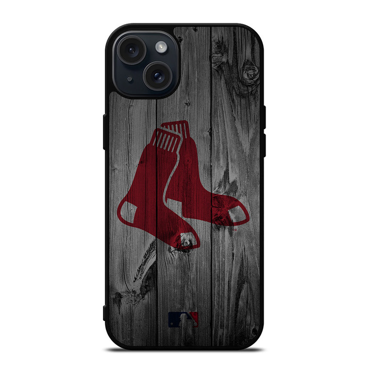 BOSTON RED SOX BASEBALL MLB WOOD LOGO iPhone 15 Plus Case Cover
