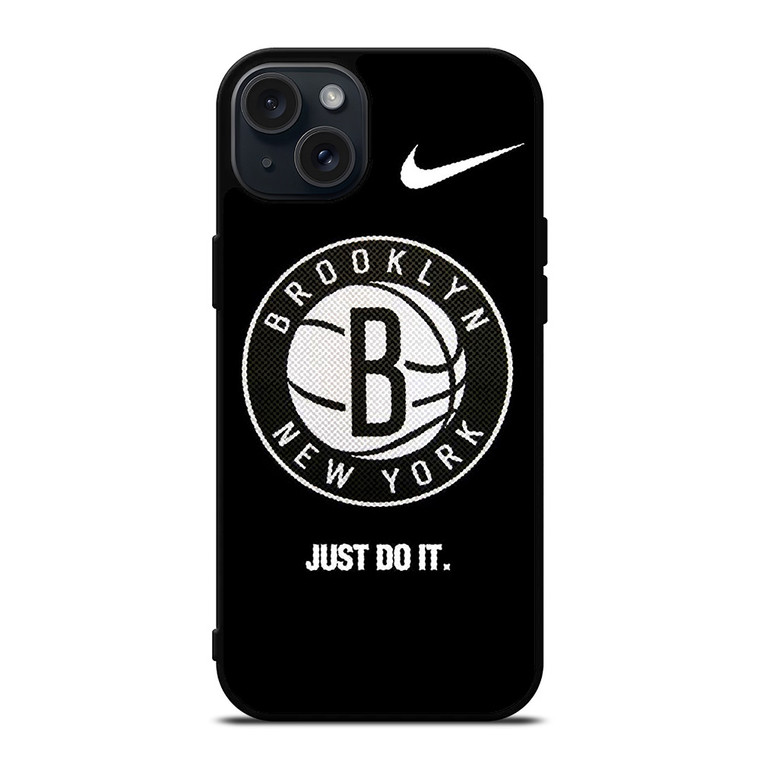 BROOKLYN NETS NBA BASKETBALL LOGO 3 iPhone 15 Plus Case Cover