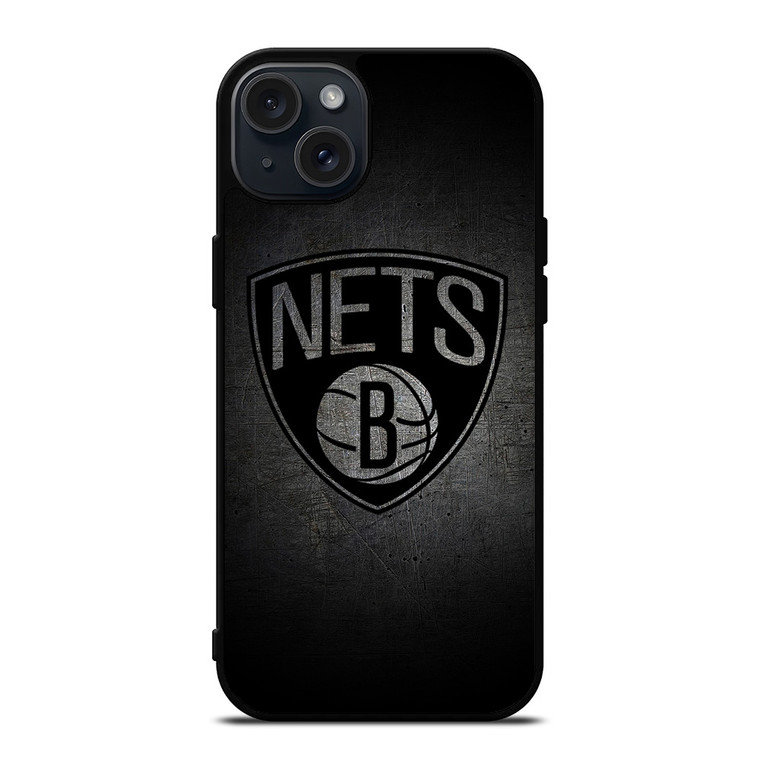 BROOKLYN NETS NBA GRUNGE iPhone 15 Plus Case Cover