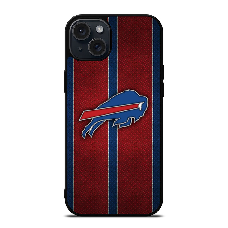 BUFFALO BILLS NFL METAL STRIPE iPhone 15 Plus Case Cover