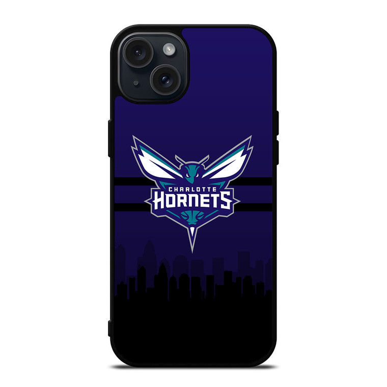 CHARLOTTE HORNETS NBA SKYLINE iPhone 15 Plus Case Cover