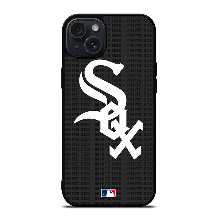 CHICAGO WHITE SOX BASEBALL BLACK iPhone 15 Plus Case Cover