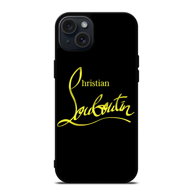 CHRISTIAN LOUBOUTIN GOLD LOGO iPhone 15 Plus Case Cover CHRISTIAN LOUBOUTIN GOLD LOGO iPhone 15 Plus Case Cover