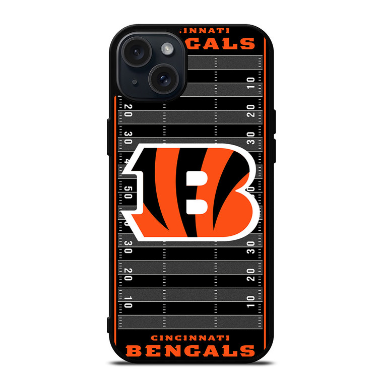 CINCINNATI BENGALS FOOTBALL FIELD iPhone 15 Plus Case Cover