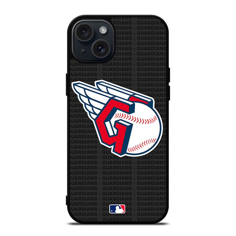 CLEVELAND GUARDIANS BASEBALL BLACK iPhone 15 Plus Case Cover