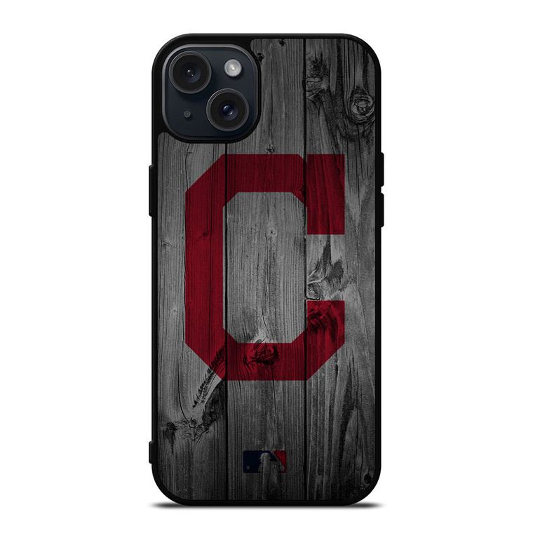 CLEVELAND GUARDIANS BASEBALL MLB WOOD LOGO iPhone 15 Plus Case Cover