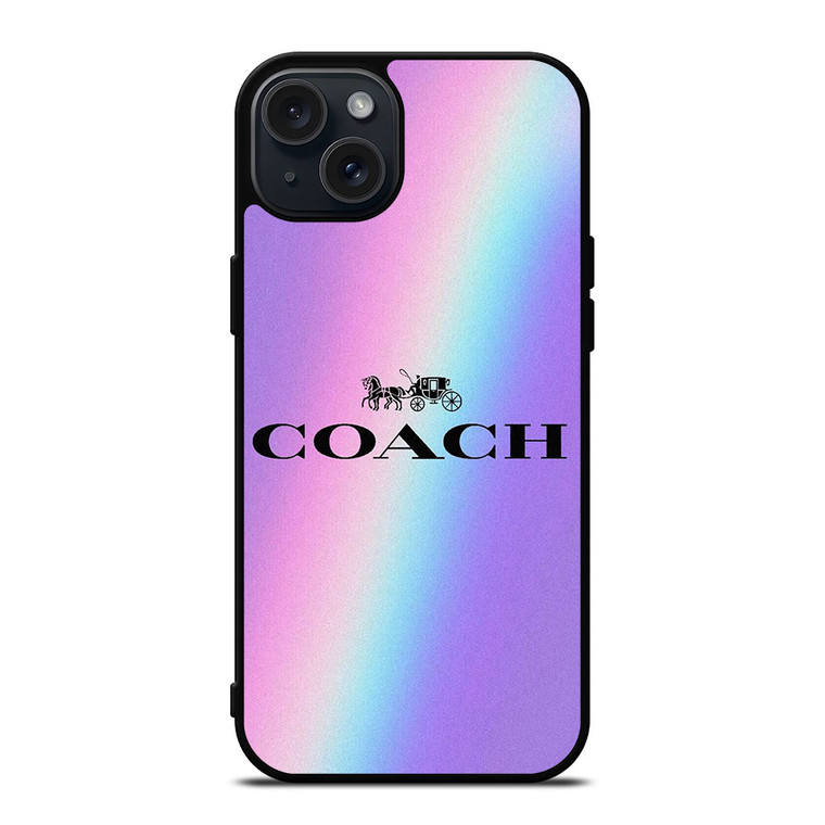 COACH NEW YORK VINTAGE RAINBOW iPhone 15 Plus Case Cover