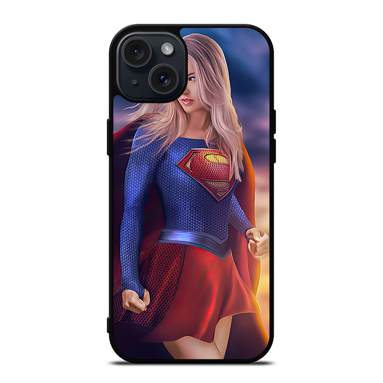 DC SUPERGIRL CARTOON iPhone 15 Plus Case Cover