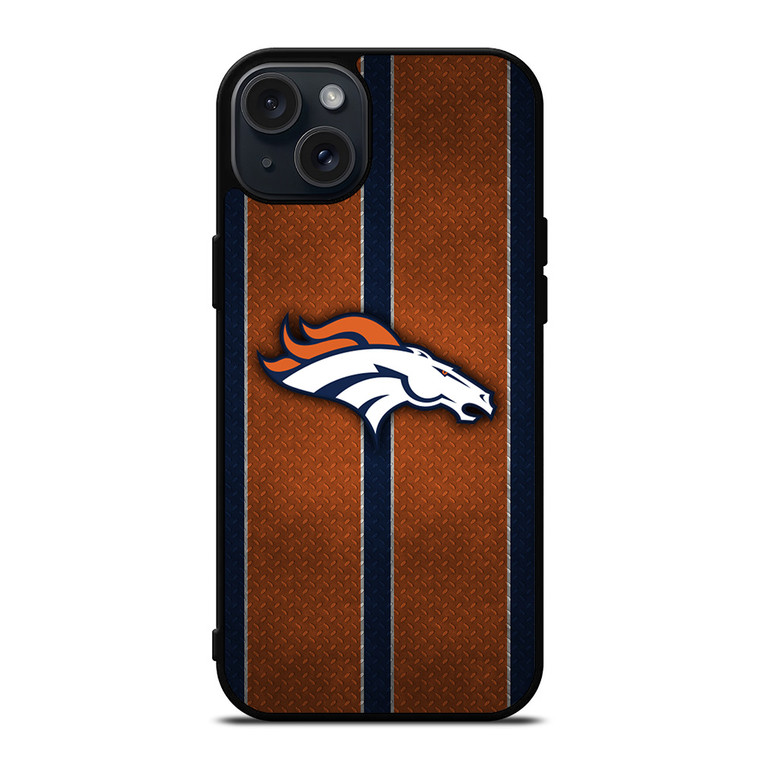 DENVER BRONCOS NFL METAL STRIPE iPhone 15 Plus Case Cover