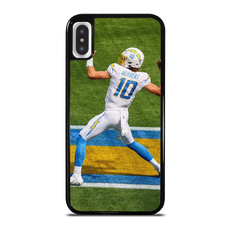 JUSTIN HERBERT 10 LOS ANGELES CHARGERS NFL FOOTBALL iPhone X / XS Case Cover