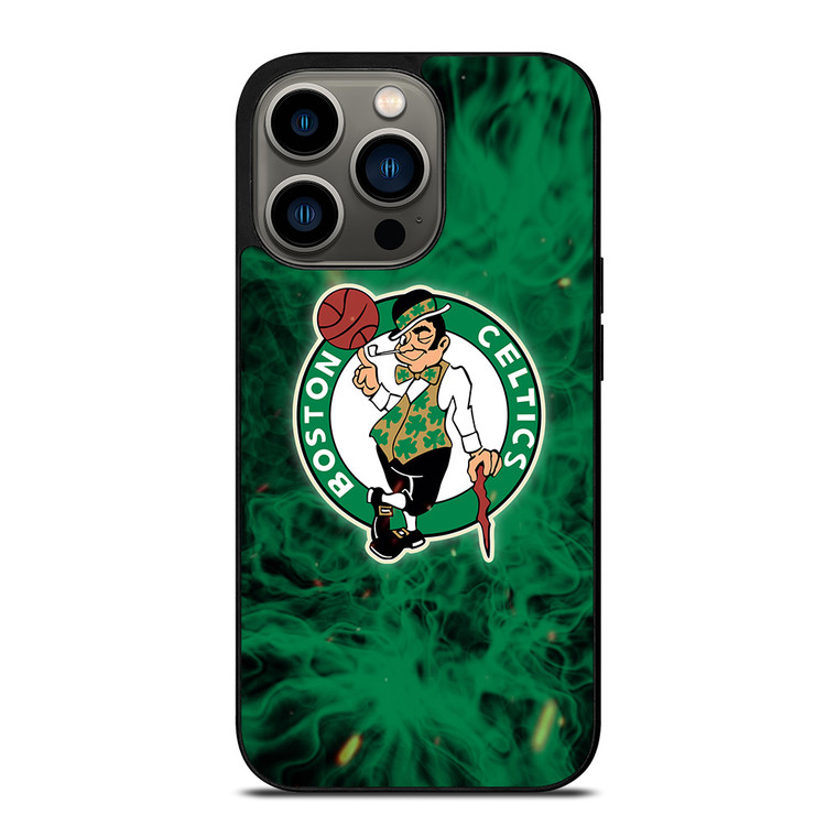 BOSTON CELTICS BASKETBALL NBA FIRE iPhone 13 Pro Case Cover