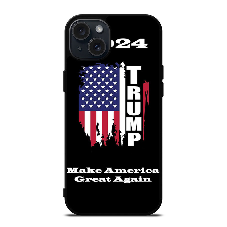 DONALD TRUMP MAKE AMERICA GREAT AGAIN 2024 2 iPhone 15 Plus Case Cover