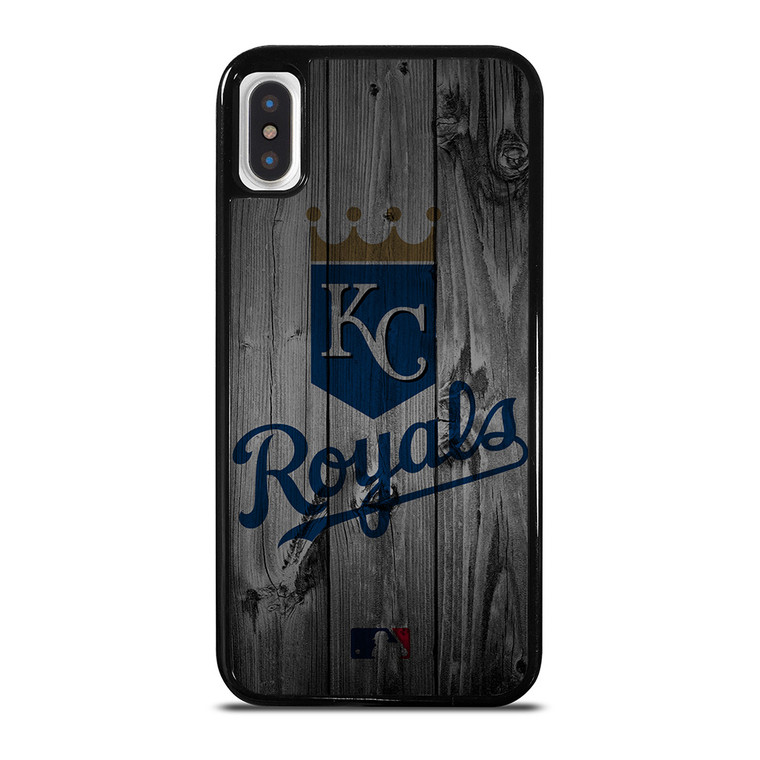 KANSAS CITY ROYALS BASEBALL MLB WOOD LOGO iPhone X / XS Case Cover