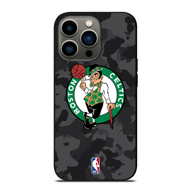 BOSTON CELTICS BLACK CAMO iPhone 13 Pro Case Cover