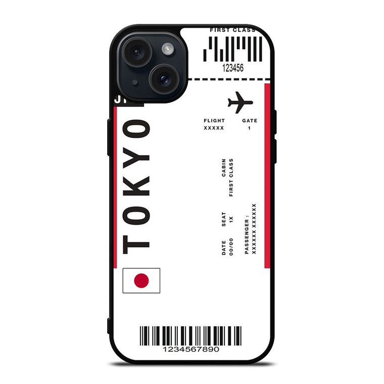 FLIGHT TICKETS JAPAN iPhone 15 Plus Case Cover