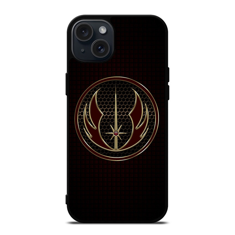 GRAY JEDI STAR WARS METAL SYMBOL iPhone 15 Plus Case Cover