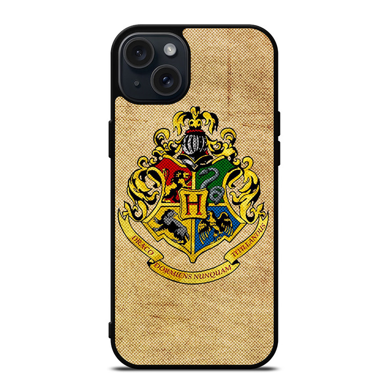 HOGWARTS WITCHCRAFT WIZARDRY HARRY POTTER LOGO iPhone 15 Plus Case Cover
