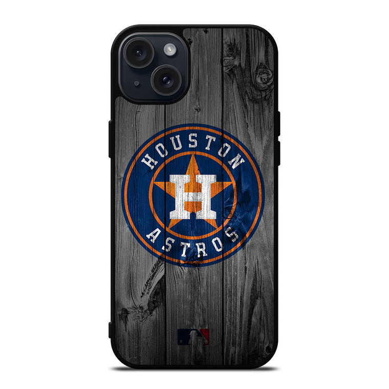 HOUSTON ASTROS BASEBALL MLB WOOD LOGO iPhone 15 Plus Case Cover