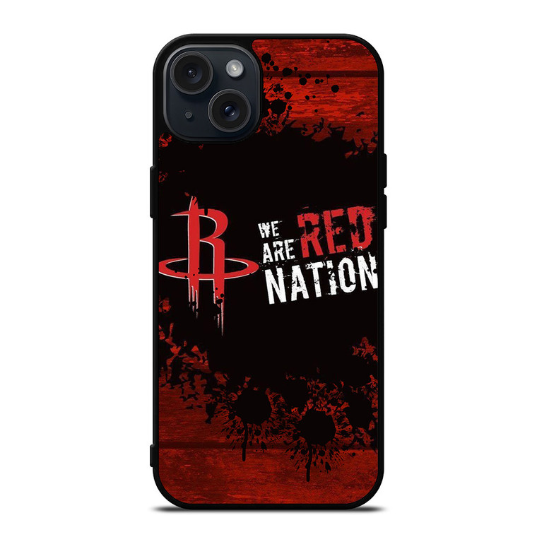 HOUSTON ROCKETS NBA WE ARE RED NATION iPhone 15 Plus Case Cover