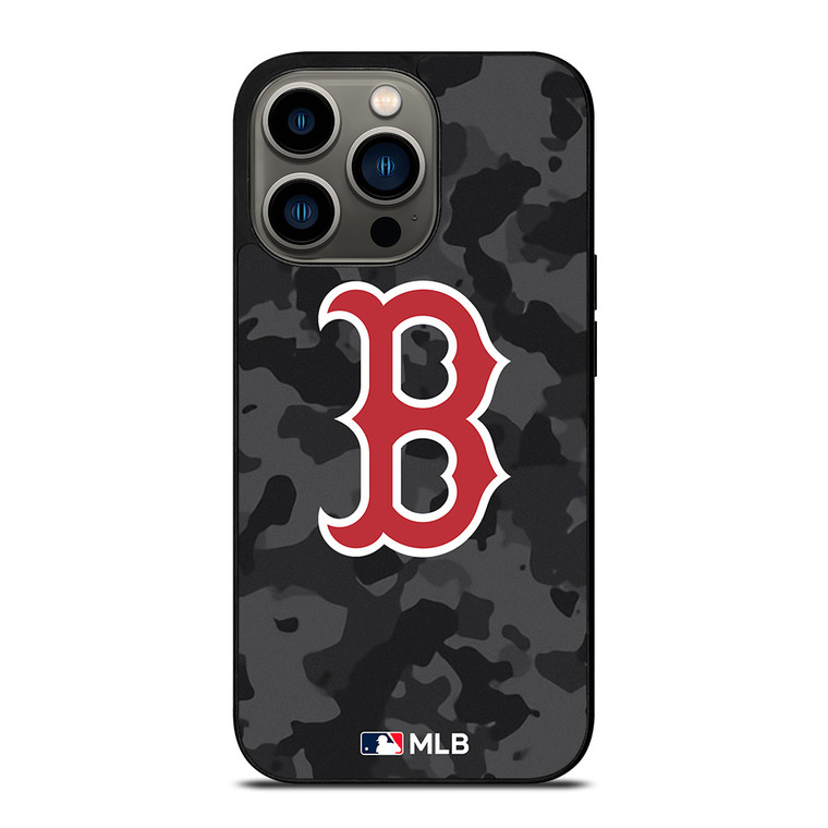 BOSTON RED SOX BASEBALL BLACK CAMO iPhone 13 Pro Case Cover