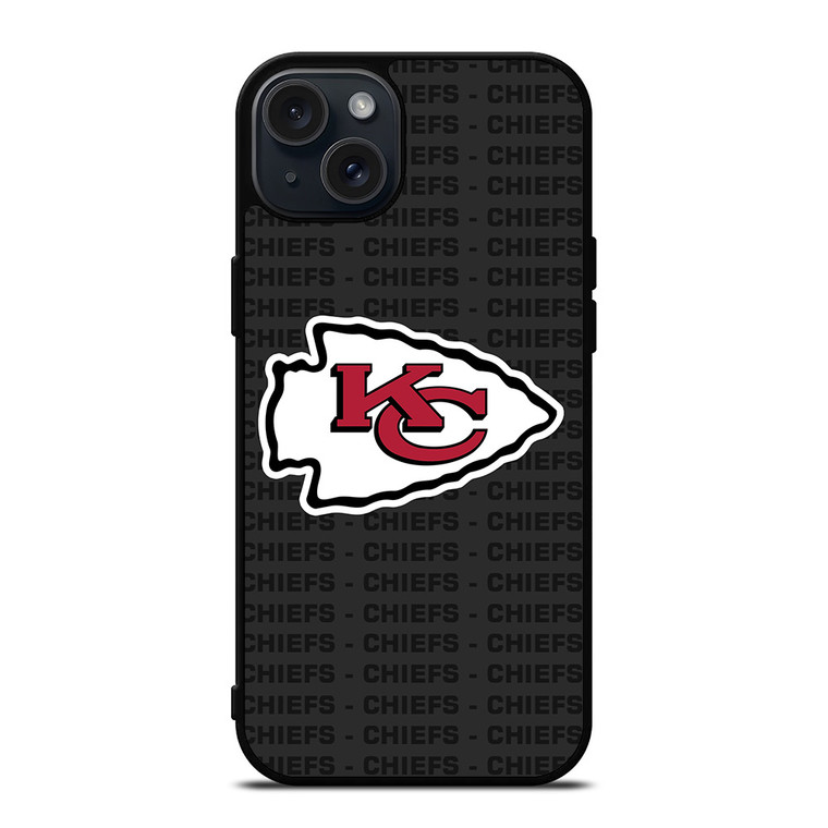 KANSAS CITY CHIEFS FOOTBALL TEXT iPhone 15 Plus Case Cover