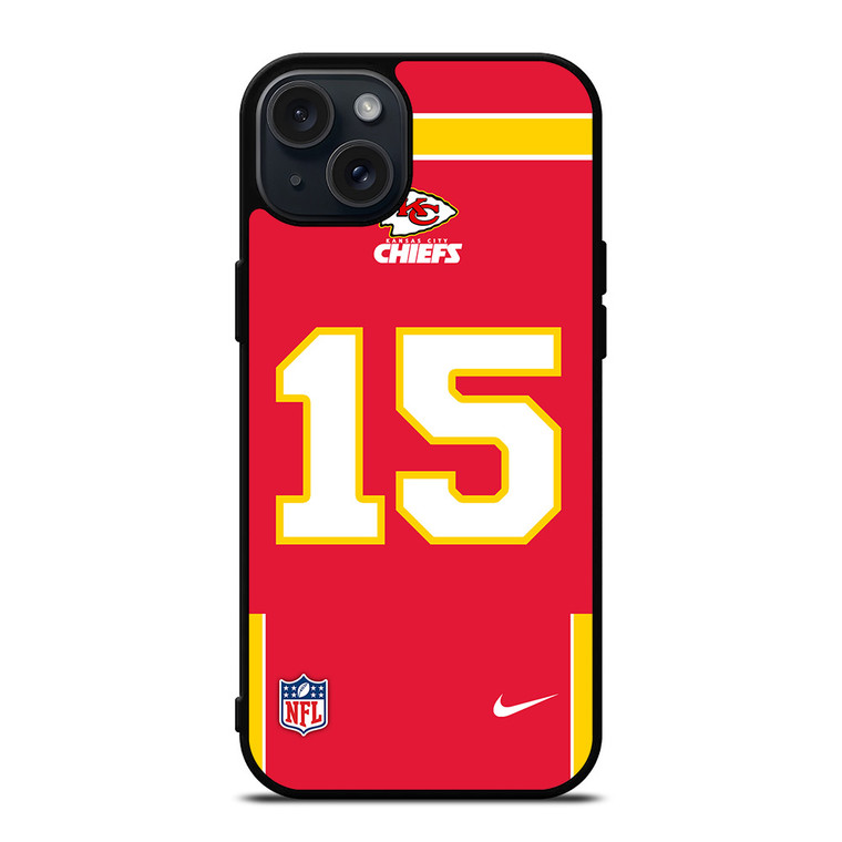 KANSAS CITY CHIEFS PATRICK MAHOMES 15 NFL NIKE iPhone 15 Plus Case Cover