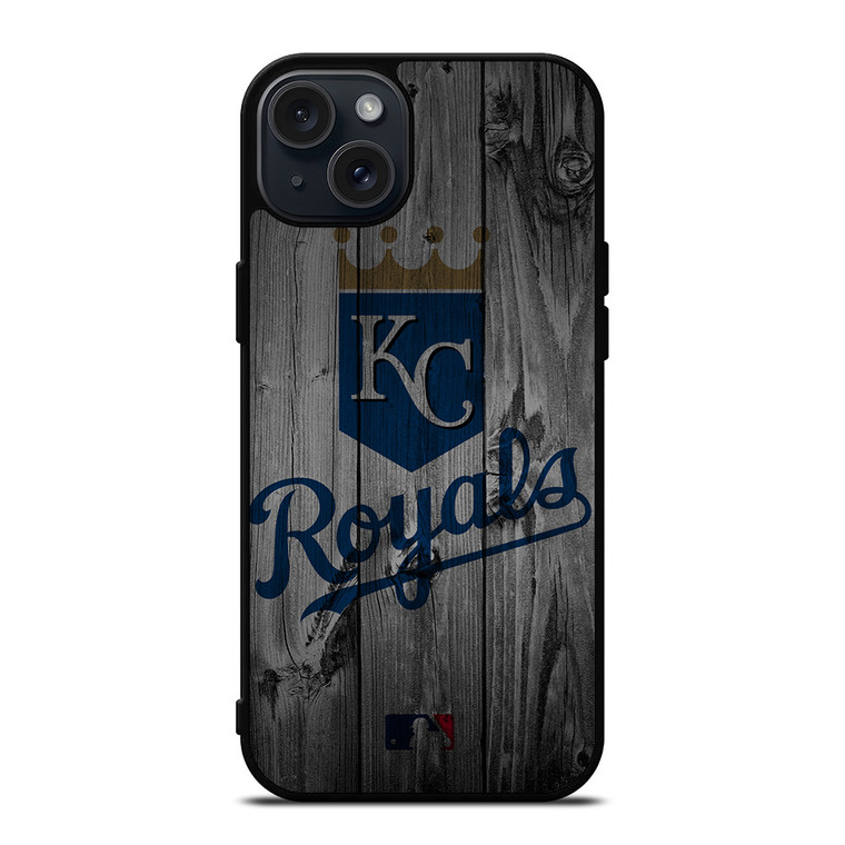 KANSAS CITY ROYALS BASEBALL MLB WOOD LOGO iPhone 15 Plus Case Cover