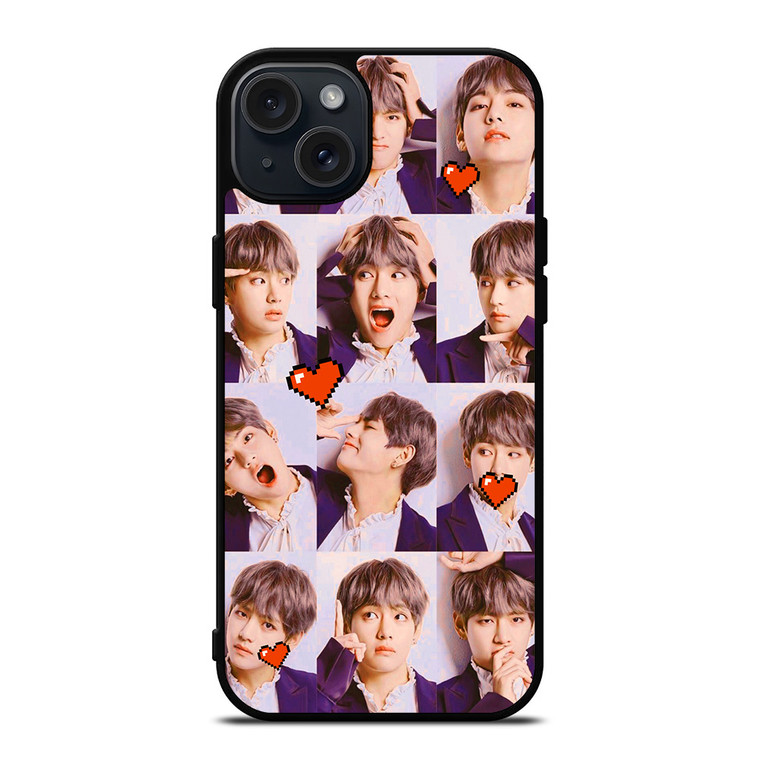 KIM TAE HYUNG V BTS BANGTAN BOYS COLLAGE iPhone 15 Plus Case Cover