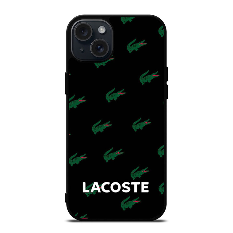 LACOSTE LOGO PATTERN iPhone 15 Plus Case Cover