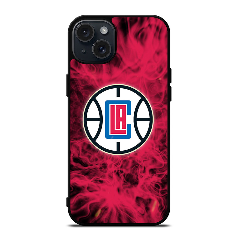 LOS ANGELES CLIPPERS BASKETBALL NBA FIRE iPhone 15 Plus Case Cover