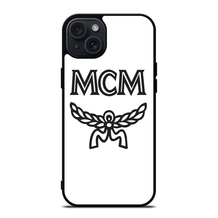 MCM WORLDWIDE WHITE iPhone 15 Plus Case Cover