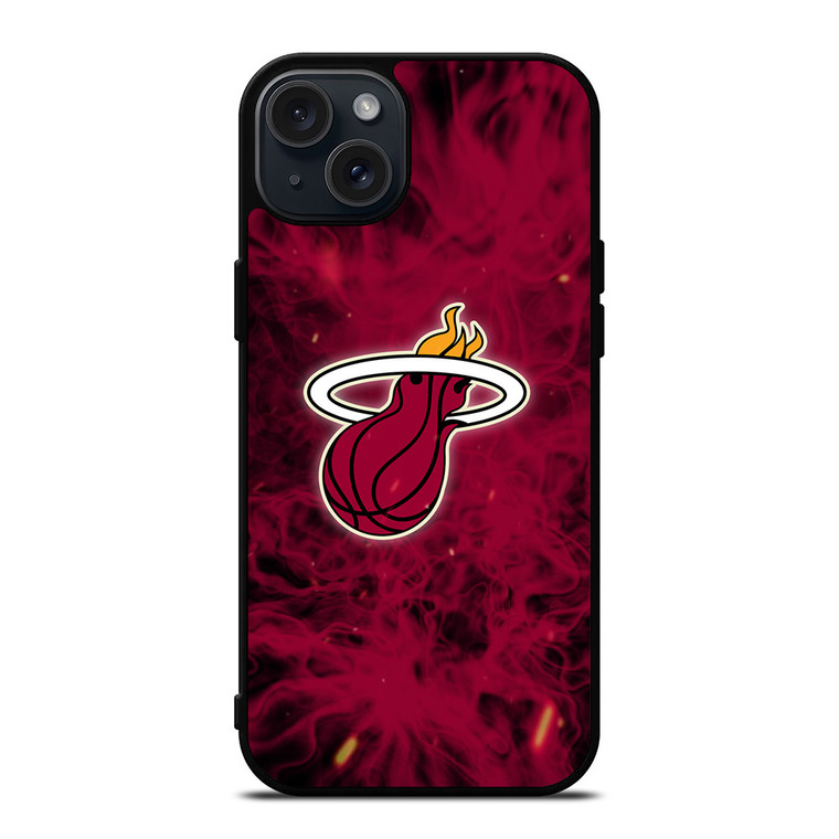 MIAMI HEAT BASKETBALL NBA FIRES iPhone 15 Plus Case Cover