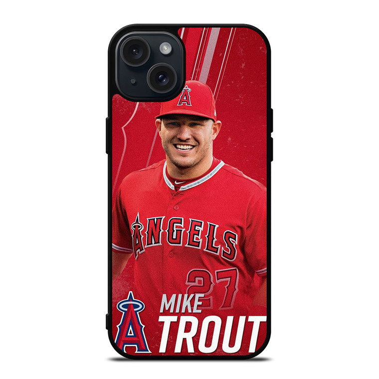 MIKE TROUT LOS ANGELES ANGELS BASEBALL 2 iPhone 15 Plus Case Cover