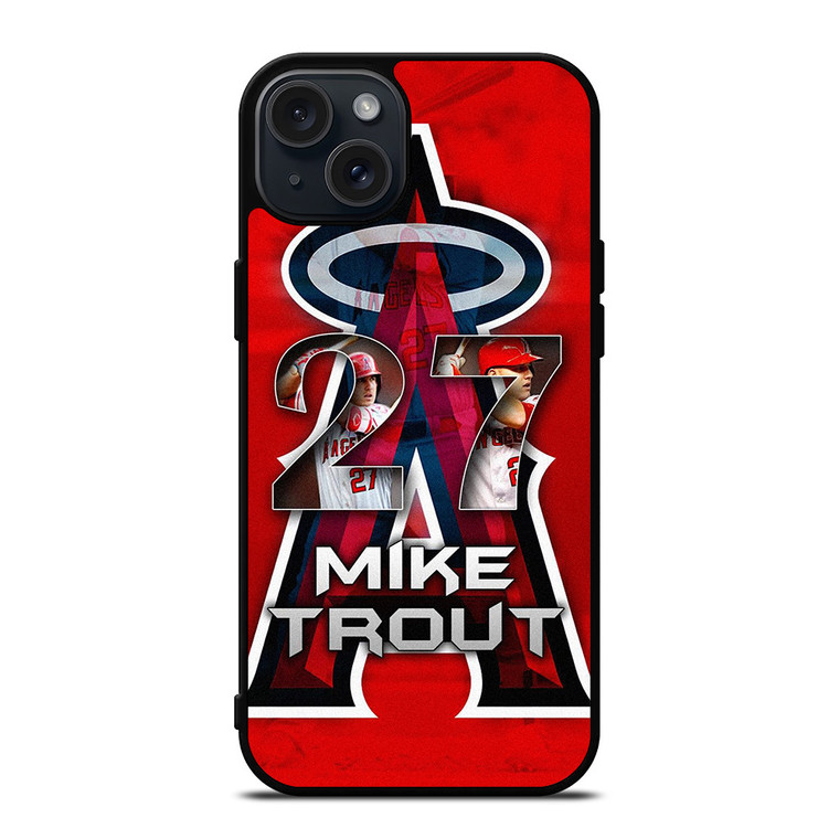 MIKE TROUT LOS ANGELES ANGELS iPhone 15 Plus Case Cover